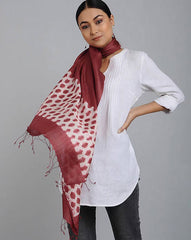 Hand woven Shibori Silk Stole for women