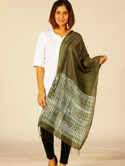 Hand Woven Shibori Cotton Stole
