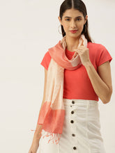 Rose Pink Woven Shibori Silk Stole
