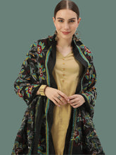 Black Silk Kantha Dupatta