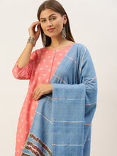 Blue Khesh Kantha Cotton dupatta