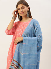 Blue Khesh Kantha Cotton dupatta