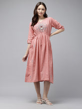 Pink Cotton Handloom Dress