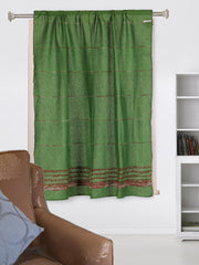 Pickle Green Khesh Kantha Cotton Curtain