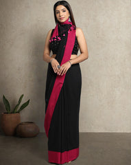 Handloom Jamdani Cotton Saree With Blouse Piece