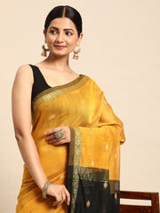 Zari Buti Silk Cotton Saree with blouse piece