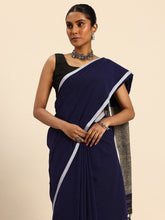 ArtEastri Handloom Blue Ghicha Pallu Kantha Stitch Saree with Blouse piece