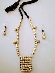 Brass Beaded Orissa Tribal Pendant Set Jewellery