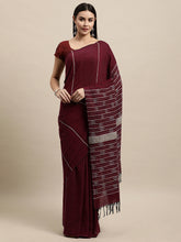 Maroon Khesh Kantha Cotton Saree