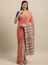 Peach Khesh Kantha Cotton Saree