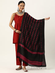 Hand Woven Shibori Silk Dupatta