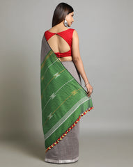 Tie Dye Jamdani Cotton Saree