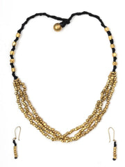 Handmade Brass Beaded Tribal Jewellery Set
