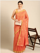 Handloom Zari buti Jamdani Cotton Saree