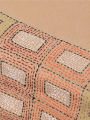 Beige Kantha Cotton dining Table Runner