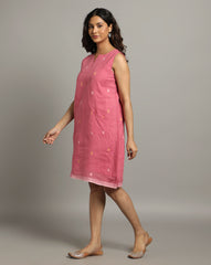 Pink Cotton Handloom Dress