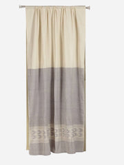 Ivory Grey Cotton Rod Pocket Curtain