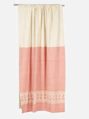 Ivory Pink Cotton Rod Pocket Curtain