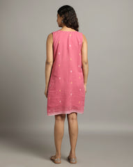Pink Cotton Handloom Dress
