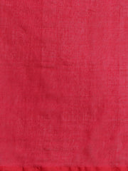 ArtEastri Maroon Magenta Solid Cotton Saree with Blouse piece