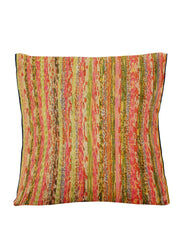 Peach Multicolour Khesh Cotton Cushion Cover - Pack of 1