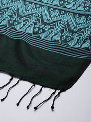 Green Blue Handloom Silk cotton Assamese Dupatta