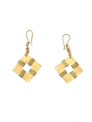 Brass Black Red Square Tribal Jewellery Set