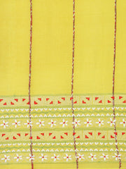 Yellow Khesh Kantha Cotton Saree