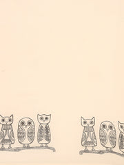 Handloom Owl Print Soft Cotton Saree
