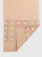 Beige Kantha Cotton dining Table Runner
