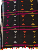 Black Handloom Jamdani Cotton Saree