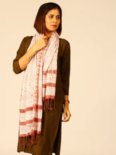 Brown Hand Woven Shibori Cotton Stole