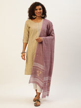 Dusty Pink Jamdani Mul Cotton Dupatta