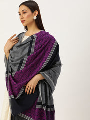 Grey Pink Toned Assamese Cotton Dupatta