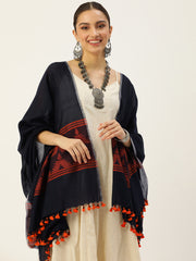 Handloom Jaquard Mul Cotton Dupatta