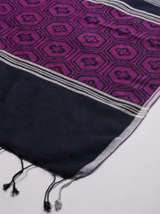 Grey Pink Toned Assamese Cotton Dupatta