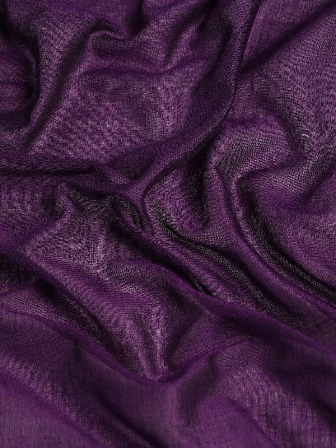 Purple Zari Border Jamdani Cotton Saree