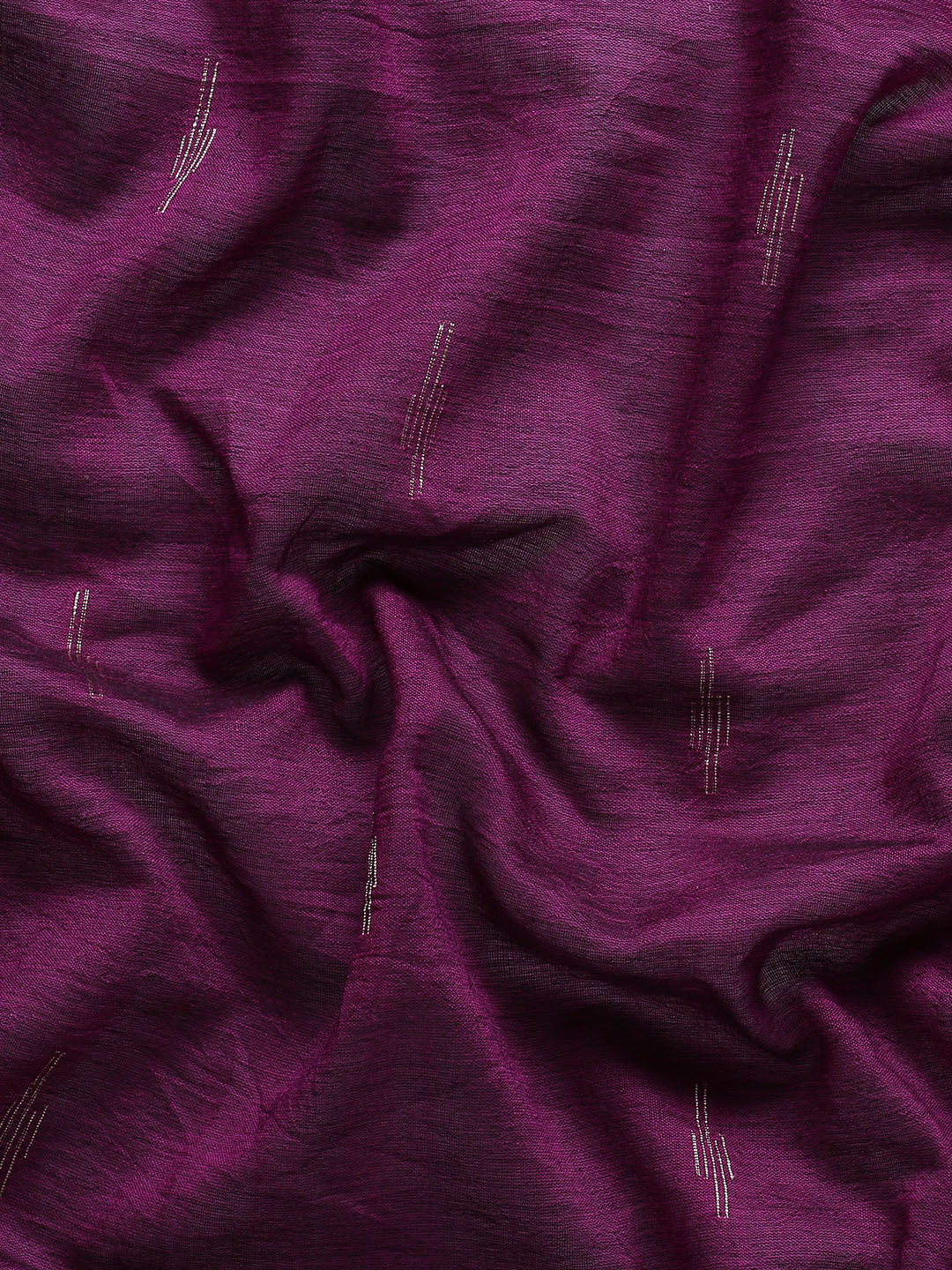 Purple Jamdani Cotton Saree Without Blouse