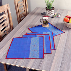 Blue Gold Axomiya Cotton Table Mats- 4 Pack