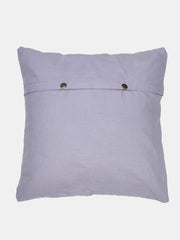 Grey Cream Kantha Silk Reversible Cushion Cover - Pack of 1