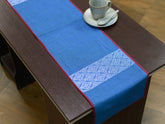 Blue Axomiya Cotton Table Runner