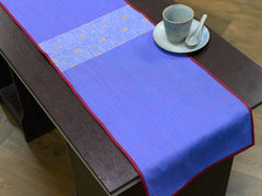 Blue Yellow Cotton Table Runner
