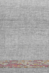 Grey Handloom Khesh Kantha Stitch Cotton Saree saree Arteastri