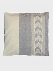 Handcrafted Ivory Grey Cotton Cushion Cover - Arteastri