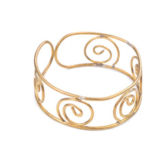 Handmade Brass Swirl Bracelet