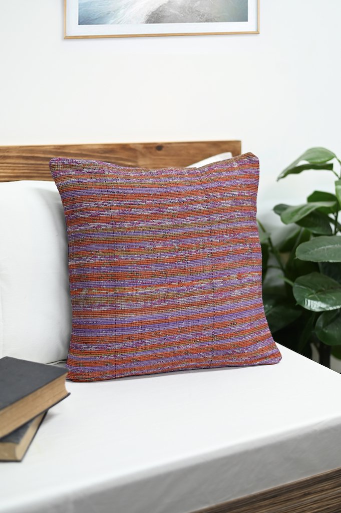 Mauve Tone Handloom Khesh Cotton Cushion Cover Cushions Arteastri