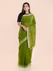 Handloom Jamdani Cotton Saree Without Blouse Piece
