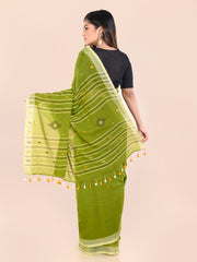 Handloom Jamdani Cotton Saree Without Blouse Piece