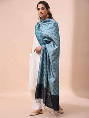 Stylish Teal Blue Shibori Silk Dupatta Dupatta Arteastri