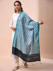 Stylish Teal Blue Shibori Silk Dupatta Dupatta Arteastri